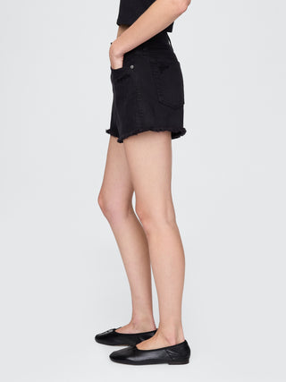 Short Denim Talle Medio con Bolsillos