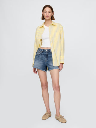 Short Denim Talle Medio con Bolsillos