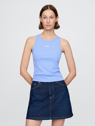 Camiseta sin Mangas con Logo de Algodón