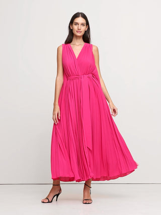 Vestido Plisado con Cinturón
