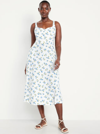 Vestido con Escote Corazón Estampado