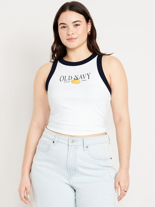 Camiseta sin Mangas con Logo Delantero