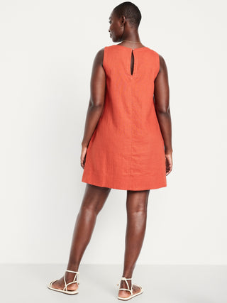 Vestido Cuello Redondo sin Mangas