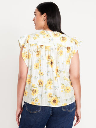 Camisa Manga Corta con Estampado Floral