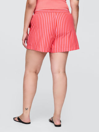 Short con Cintura Elástica Estampado de Rayas