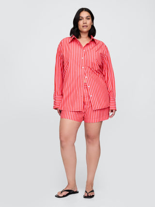 Short con Cintura Elástica Estampado de Rayas