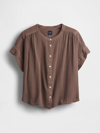 Camisa Manga Corta de Algodón