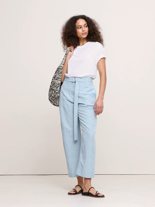 Pantalón Barrel Talle Alto con Bolsillos