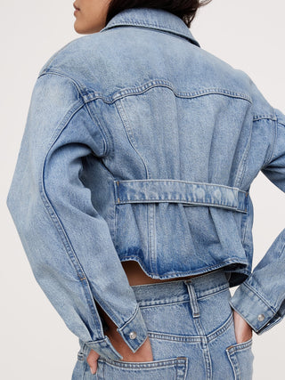 Chaqueta Denim con Bolsillo Delantero