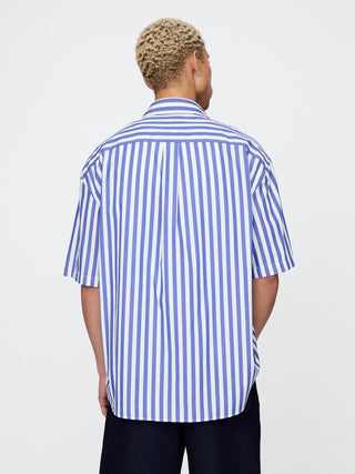 Camisa Manga Corta con Estampado de Rayas
