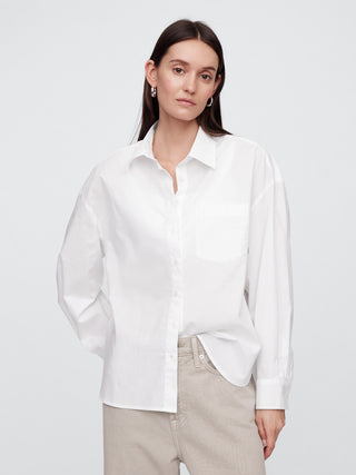 Camisa Manga Larga Oversize de Rayas