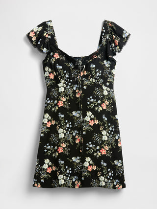 Vestido con Detalle de Volantes Estampado