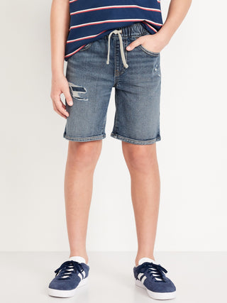 Short Denim con Cintura Elástica, Niño