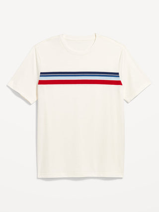 Camiseta Manga Corta con Detalle de Rayas