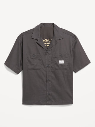 Camisa Manga Corta con Detalle Bordado