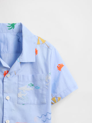 Camisa Manga Corta con Bordado, Bebé