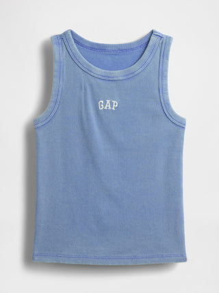 Camiseta sin Mangas con Logo Bordado, Niña