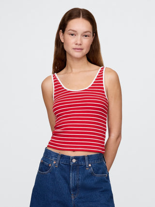 Camiseta sin Mangas con Estampado de Rayas