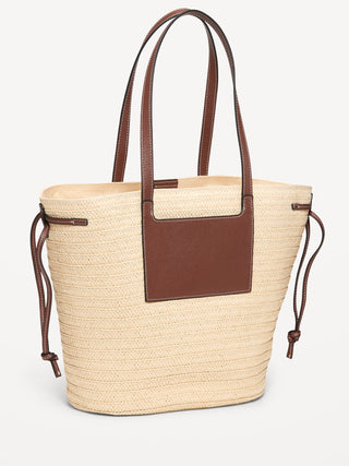 Bolso de Rafia con Correa Larga