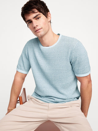 Camiseta Cuello Redondo con Textura
