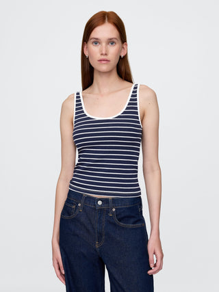 Camiseta sin Mangas con Estampado de Rayas