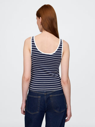 Camiseta sin Mangas con Estampado de Rayas