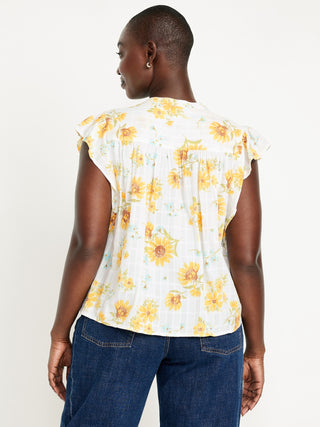 Camisa Manga Corta con Estampado Floral