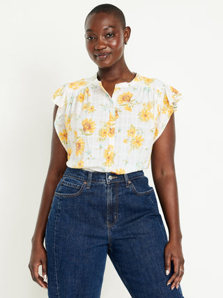 Camisa Manga Corta con Estampado Floral