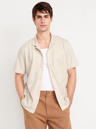 Camisa Manga Corta con Bolsillo de Algodón