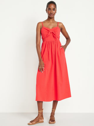 Vestido Midi Escote Corazón de Algodón