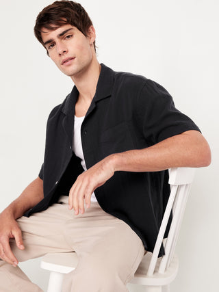 Camisa Manga Corta con Bolsillo de Algodón