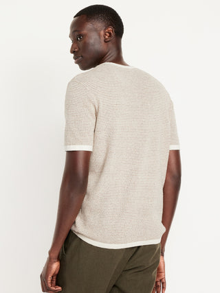Camiseta Cuello Redondo con Textura