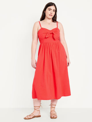 Vestido Midi Escote Corazón de Algodón