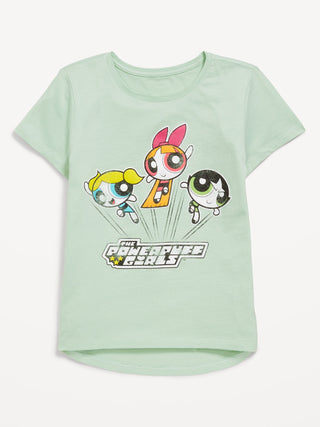 Camiseta Manga Corta con Gráfico Powerpuff Girls, Niña
