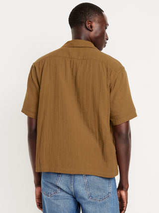 Camisa Manga Corta con Bolsillo de Algodón