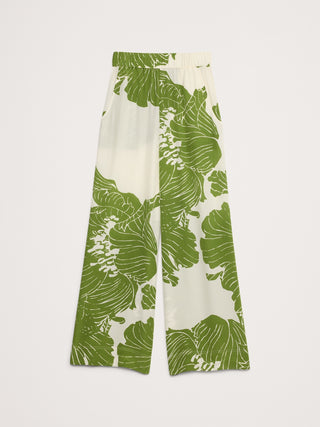 Pantalón Ancho Talle Alto de Seda