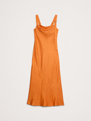 Vestido Escote Drapeado con Correas Ajustables