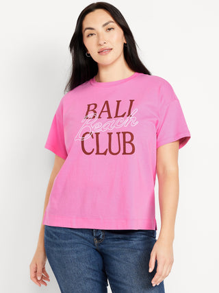 Camiseta Manga Corta con Gráfico de Algodón