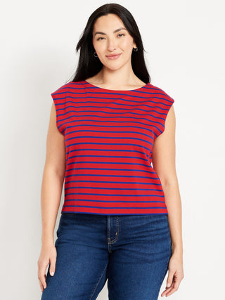 Camiseta Manga Corta con Estampado Rayas