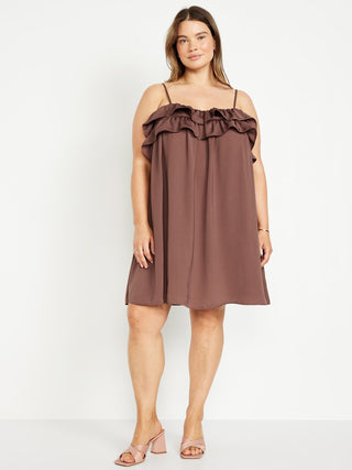 Vestido de Tirantes con Detalle de Volantes