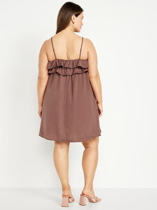 Vestido de Tirantes con Detalle de Volantes