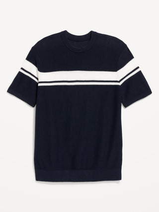 Sudadera Manga Corta con Estampado Rayas