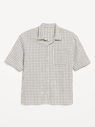 Camisa Manga Corta con Bolsillo de Algodón