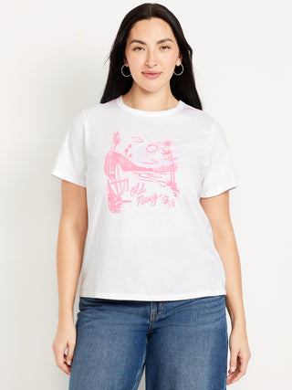Camiseta gráfica del logotipo de todos los lados.