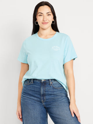 Camiseta gráfica del logotipo de todos los lados.