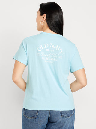 Camiseta gráfica del logotipo de todos los lados.