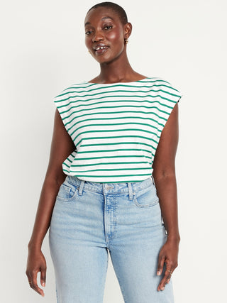 Camiseta Manga Corta con Estampado Rayas
