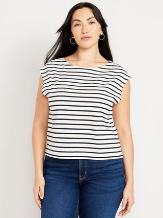 Camiseta Manga Corta con Estampado Rayas