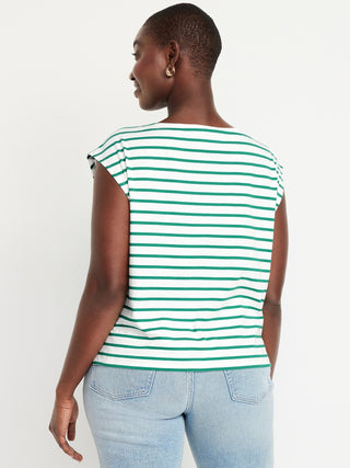 Camiseta Manga Corta con Estampado Rayas