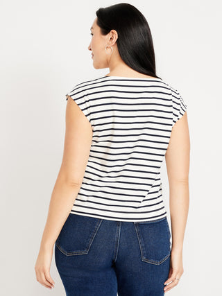 Camiseta Manga Corta con Estampado Rayas